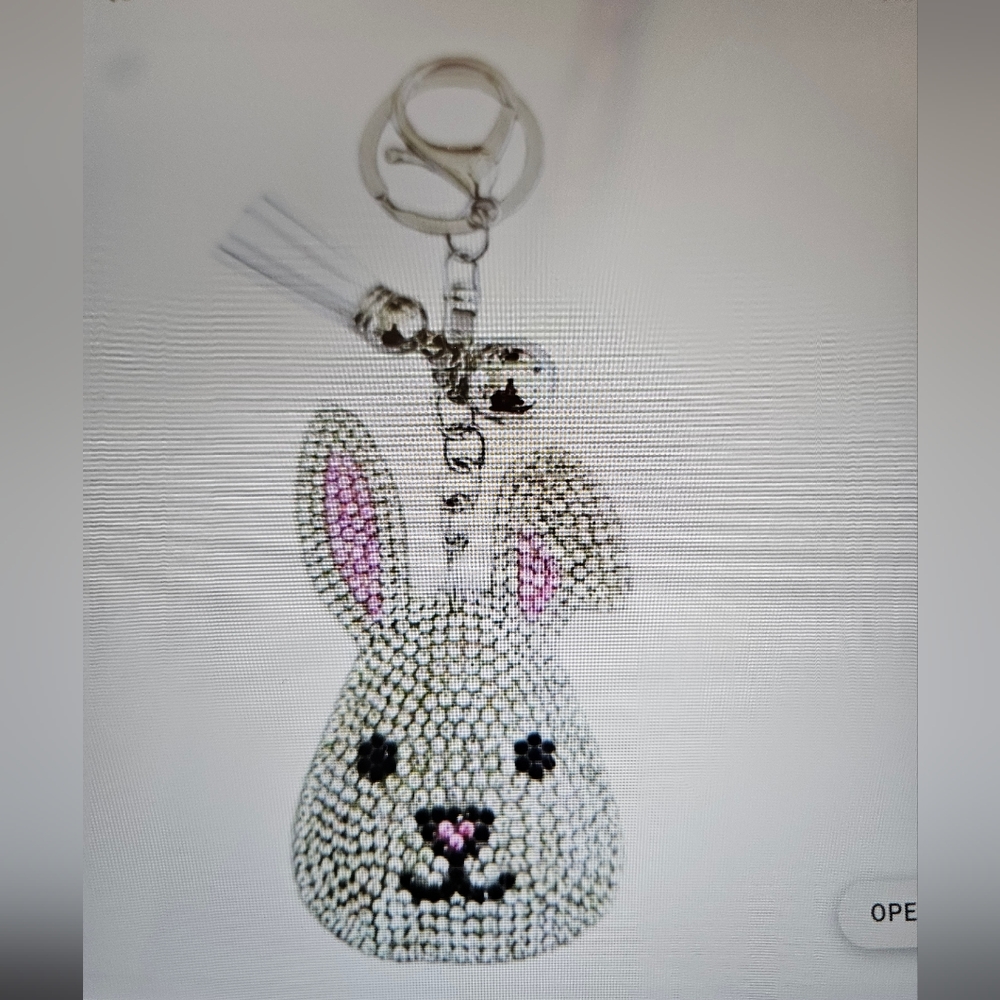 DIVAS LiMiTED Bunny Key & Card Holder - Silver and Pink